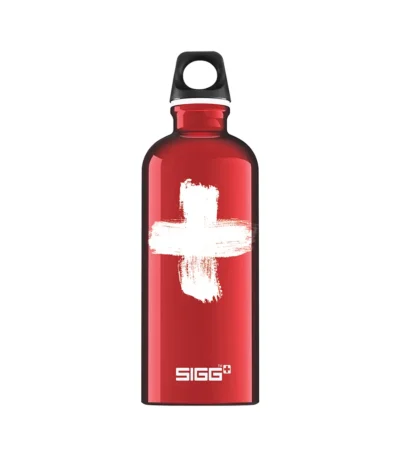 Water Bottle Swiss Red 0.6 L