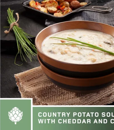 Country Potato Soup with Cheddar and Chives